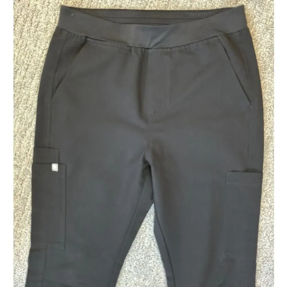 NWOT Figs Axim 7 Pocket Straight-Leg Scrub Pant Black Mens Size Small